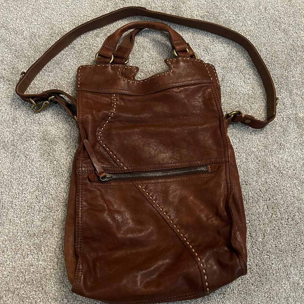 LUCKY BRAND Abby Roads Italian Leather Cross Body Purse